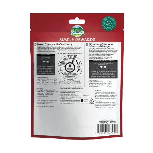 Simple Rewards Baked Treats with Cranberry